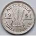 Монета Австралия 3 пенса 1951 КМ44 AU Серебро арт. 5491