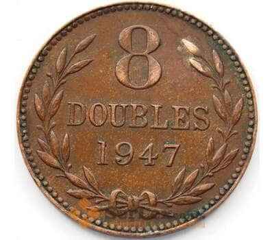 Монета Гернси 8 дублей 1947 КМ14 XF арт. 5494