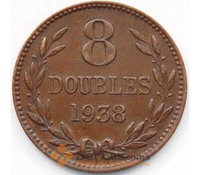 Монета Гернси 8 дублей 1938 КМ14 XF арт. 5496