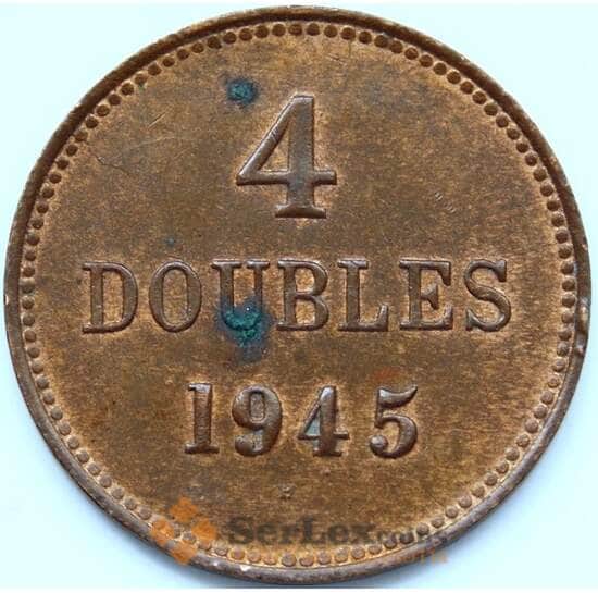 Гернси 4 дубля 1945 КМ13 AU арт. 5498