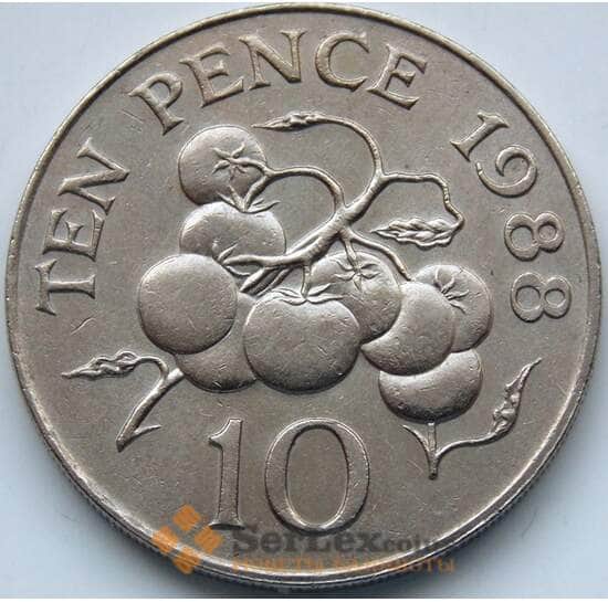 Гернси 10 пенсов 1988 КМ43.1 XF арт. 5503