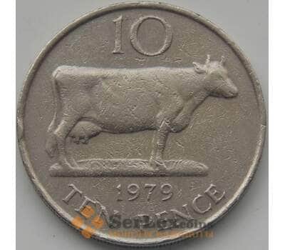 Монета Гернси 10 пенсов 1979 КМ30 VF арт. 5502