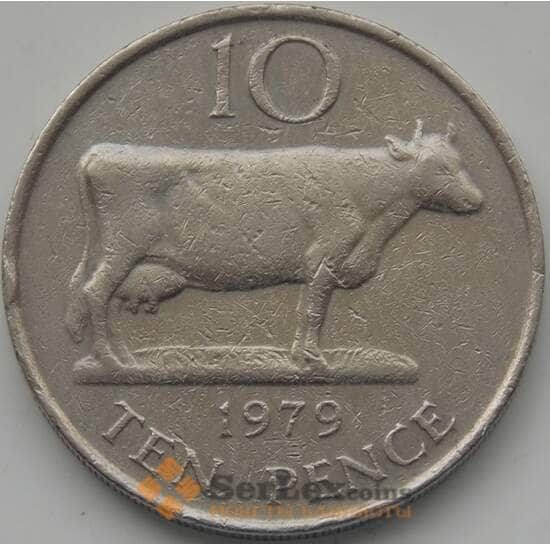Гернси 10 пенсов 1979 КМ30 VF арт. 5502