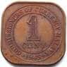 Малайя 1 цент 1945 КМ6 VF арт. 5515