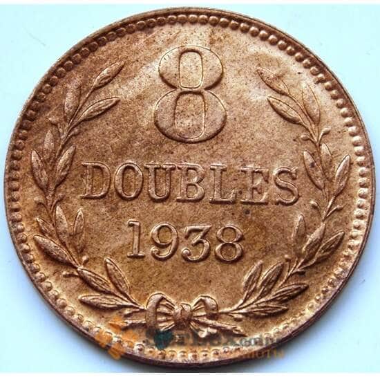 Гернси 8 дублей 1938 КМ14 AU арт. 5520