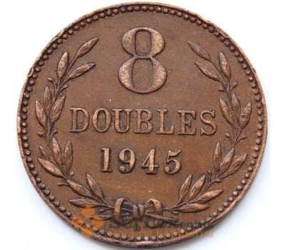 Монета Гернси 8 дублей 1945 КМ14 XF арт. 5521