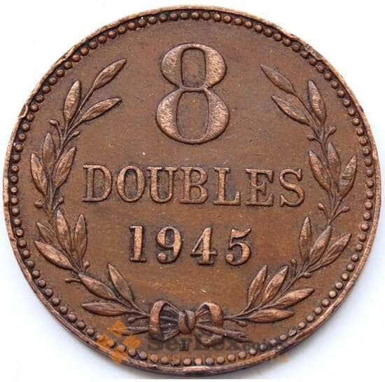 Гернси 8 дублей 1945 КМ14 XF арт. 5521