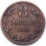 Гернси 8 дублей 1889 КМ7 VF арт. 5523