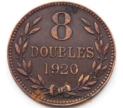 Монета Гернси 8 дублей 1920 КМ14 XF арт. 5529