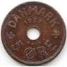 Дания 5 эре 1927 КМ828.2 XF арт. 5537