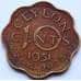 Монета Цейлон 10 центов 1951 КМ121 VF арт. 5576