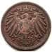 Монета Германия 1 пфенниг 1900 E КМ10 VF арт. 5587