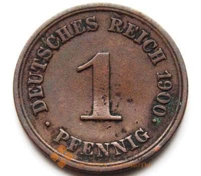 Монета Германия 1 пфенниг 1900 E КМ10 VF арт. 5587