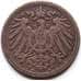 Монета Германия 1 пфенниг 1890 А КМ10 VF арт. 5588