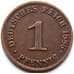 Монета Германия 1 пфенниг 1886 J КМ1 VF арт. 5589