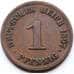 Монета Германия 1 пфенниг 1897 A КМ10 VF арт. 5590