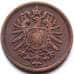 Монета Германия 2 пфеннига 1875 G КМ2 VF арт. 5597