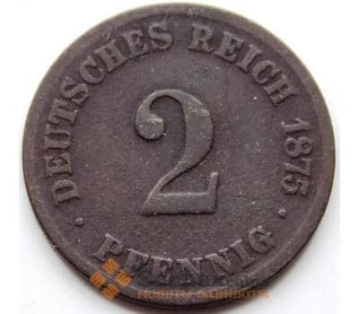 Монета Германия 2 пфеннига 1875 G КМ2 VF арт. 5600
