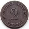 Германия 2 пфеннига 1875 G КМ2 VF арт. 5600