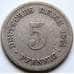 Монета Германия 5 пфеннигов 1874 С КМ3 VF арт. 5606