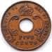 Монета Британская Восточная Африка 5 центов 1937 КМ23 XF арт. 5625