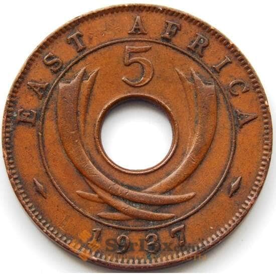 Британская Восточная Африка 5 центов 1937 КМ23 XF арт. 5625