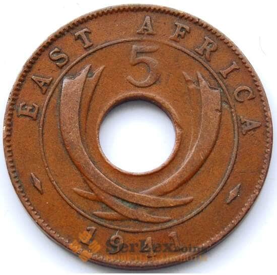 Британская Восточная Африка монета 5 центов 1941 КМ25.1 XF арт. 5626