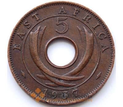 Монета Британская Восточная Африка 5 центов 1957 КМ37 XF арт. 5627