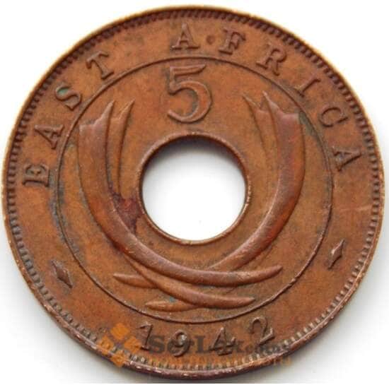 Британская Восточная Африка 5 центов 1942 КМ25.2 XF арт. 5628