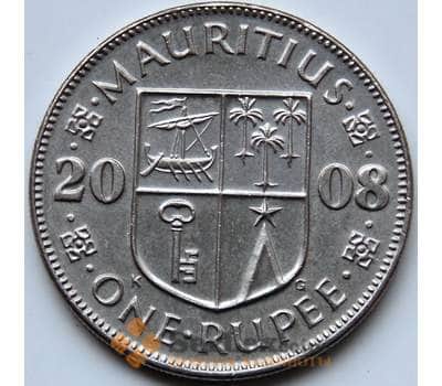 Монета Маврикий 1 рупия 2008 КМ55 XF арт. 5676