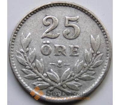 Монета Швеция 25 эре 1938 КМ785 VF Серебро арт. 5705