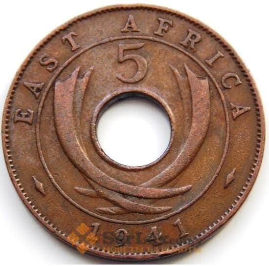 Британская Восточная Африка 5 центов 1941 КМ25.1 XF арт. 5653