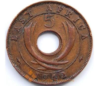 Монета Британская Восточная Африка 5 центов 1942 КМ25.2 XF арт. 5655