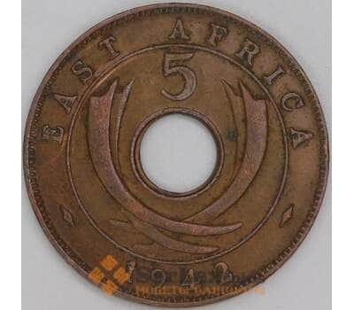 Монета Британская Восточная Африка 5 центов 1942 КМ25.2 XF арт. 5655
