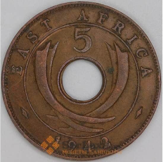Британская Восточная Африка 5 центов 1942 КМ25.2 XF арт. 5655 Британская Восточная Африка 5 центов 1942 КМ25.2 XF арт. 5655
