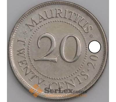 Монета Маврикий 20 центов 1987-2012 КМ53 UNC арт. 5712
