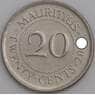 Маврикий монета 20 центов 1987-2012 КМ53 UNC арт. 5712