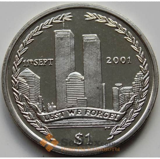 Британские Виргинские острова 1 доллар 2002 КМ210 bUNC 1 сентября 2001 арт. 5833