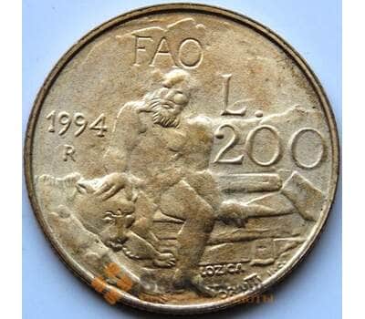 Монета Сан-Марино 200 лир 1994 КМ313 UNC ФАО арт. 5730