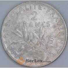 Франция 2 франка 1915 КМ845 XF арт. 57128