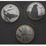 Россия 1 рубль (3 шт) 2008 Proof Красная книга - Шемая, Дозорщик, Сурок арт. 29661