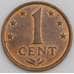 Нидерландские Антиллы монета 1 цент 1970-1971 КМ8 aUNC арт. 46231