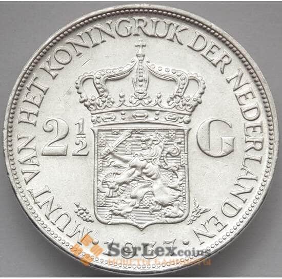 Нидерланды 2 1/2 гульдена 1937 КМ165 UNC (J05.19) арт. 15653