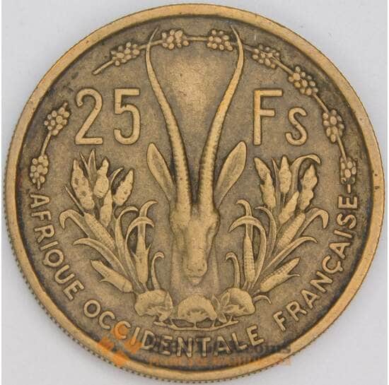 Французская Западная Африка 25 франков 1956 КМ7 VF арт. 9118 Французская Западная Африка 25 франков 1956 КМ7 VF арт. 9118
