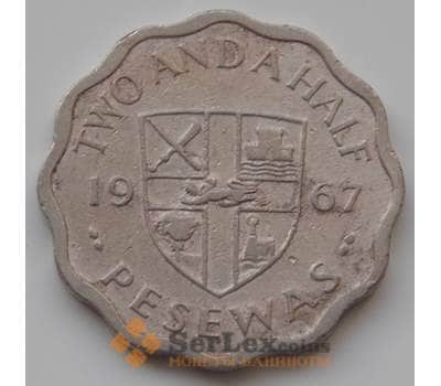 Монета Гана 2,5 песева 1967 КМ14 VF арт. 8522