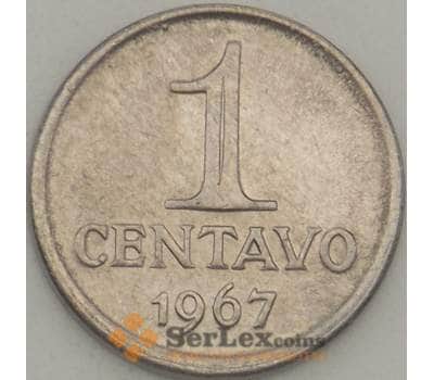 Монета Бразилия 1 сентаво 1967 КМ575.1 UNC (J05.19) арт. 18241