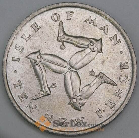 Мэн остров 10 новых пенсов 1975 КМ23 XF арт. 38937 Мэн остров 10 новых пенсов 1975 КМ23 XF арт. 38937