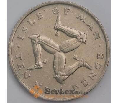 Монета Мэн остров 10 новых пенсов 1975 КМ23 XF арт. 38937