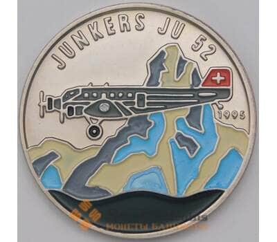 Монета Конго 100 франков 1993 КМ21 Junkers Ju 52 арт. 36802