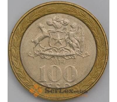 Монета Чили 100 песо 2014 КМ236 XF арт. 38981